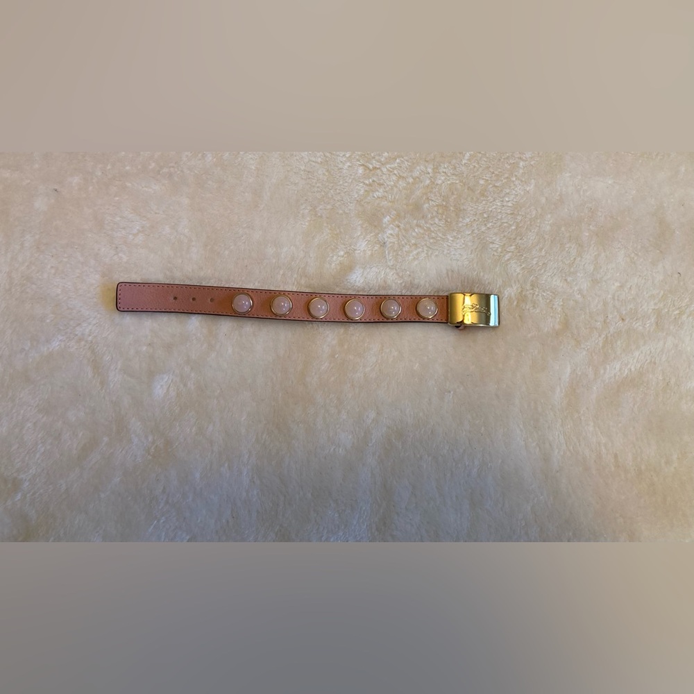 Longchamp pink leather bracelet